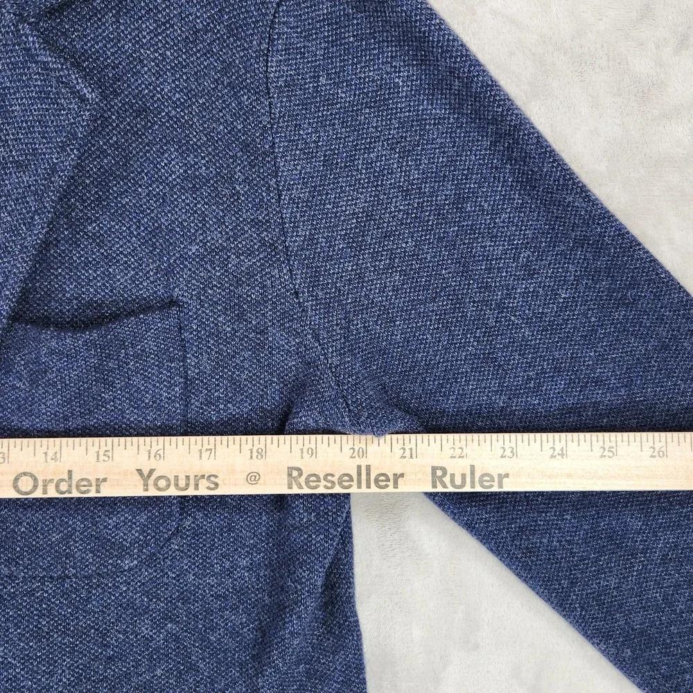 Porter & Ash Cardigan Mens Large Blue Lambswool Nylon Knit Casual